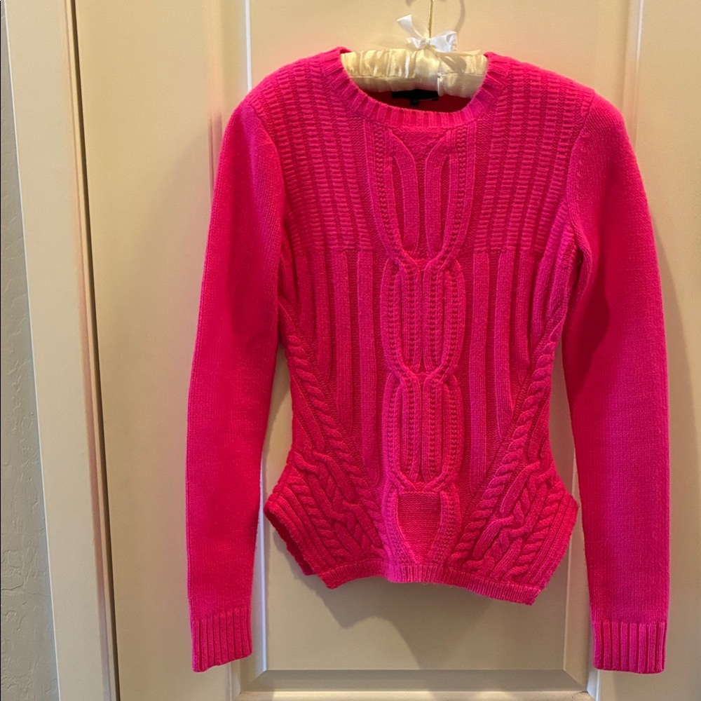 Ted Baker Hot Pink Daisuma Cable-knit Sweater